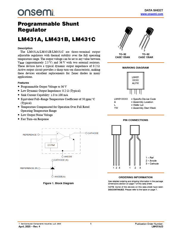 LM431C Datasheet Preview