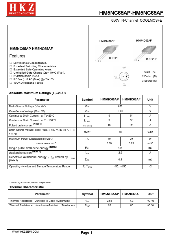HM5NC65AF Datasheet Preview