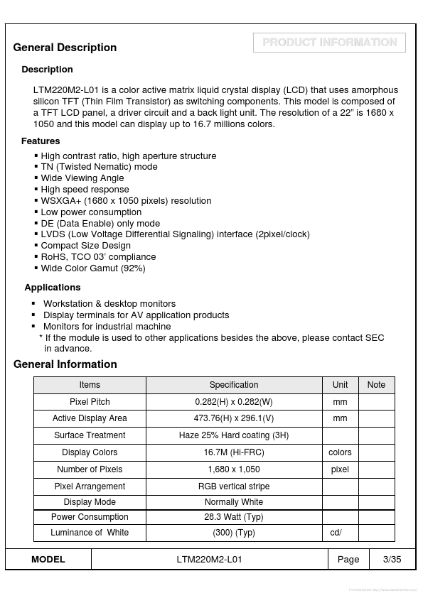 LTM220M2-L01