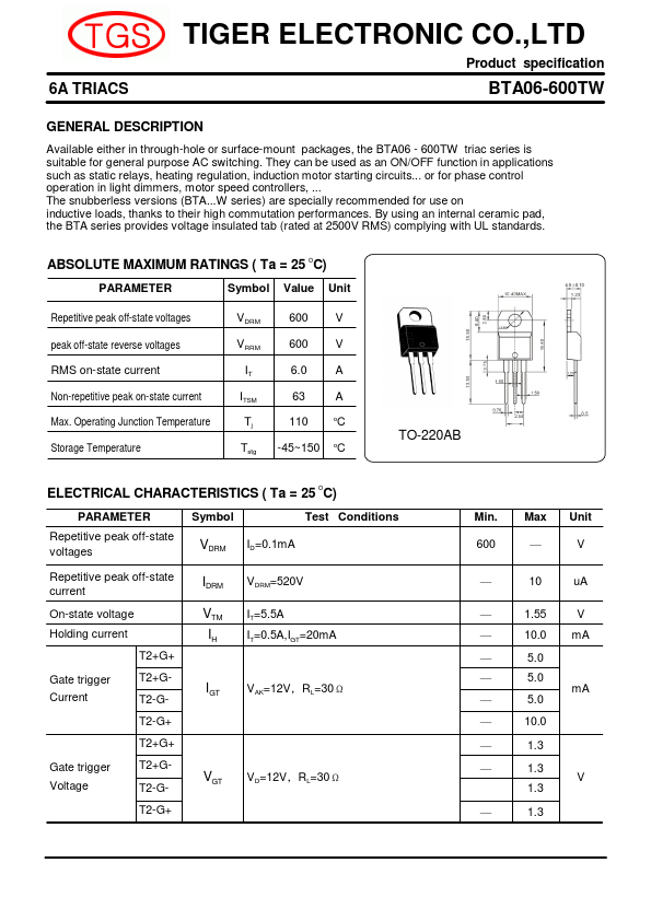 BTA06-600TW