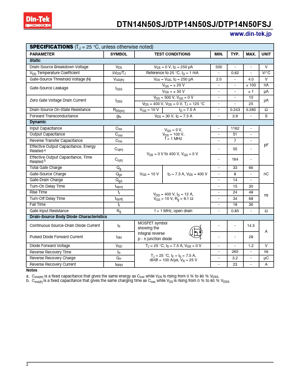 DTP14N50FSJ