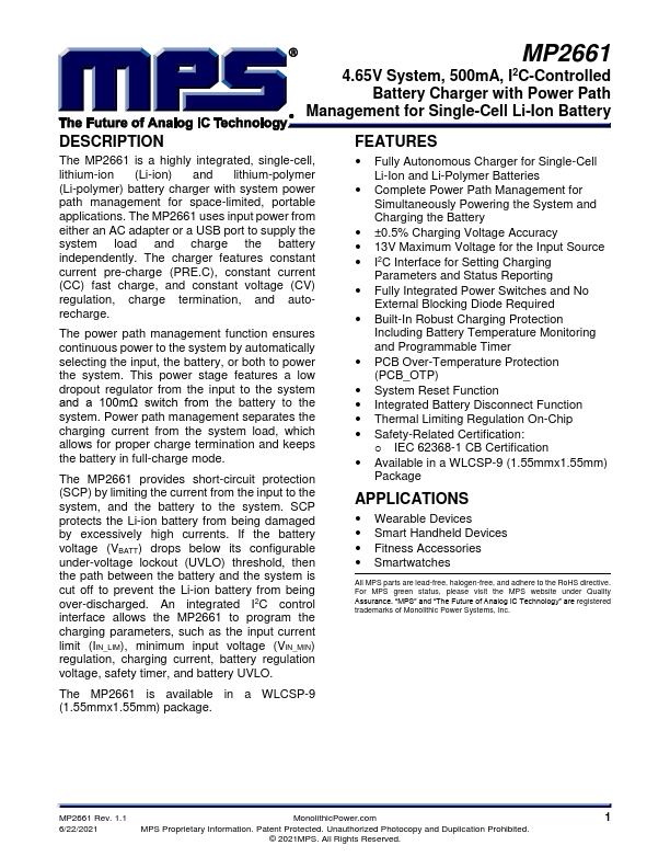 Mp Datasheet Charger Equivalent Mps