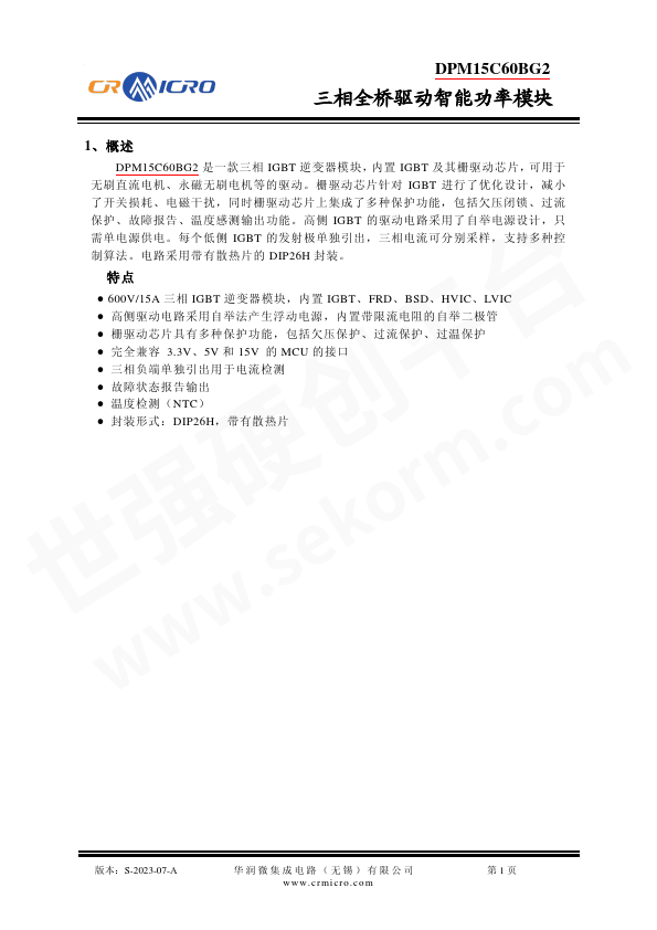 DPM15C60BG2 Datasheet Preview