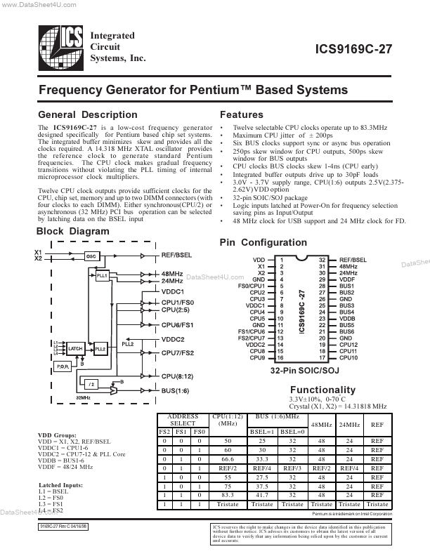 ICS9169C-27