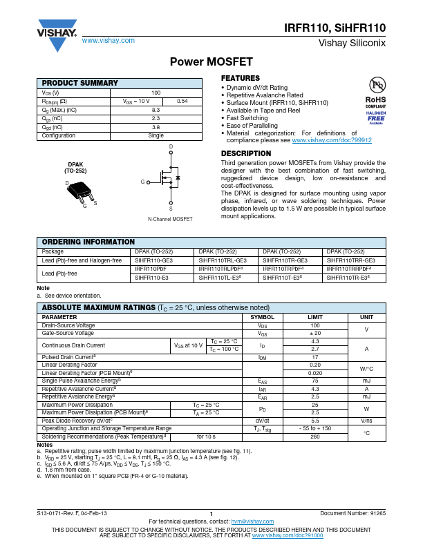 SiHFU110