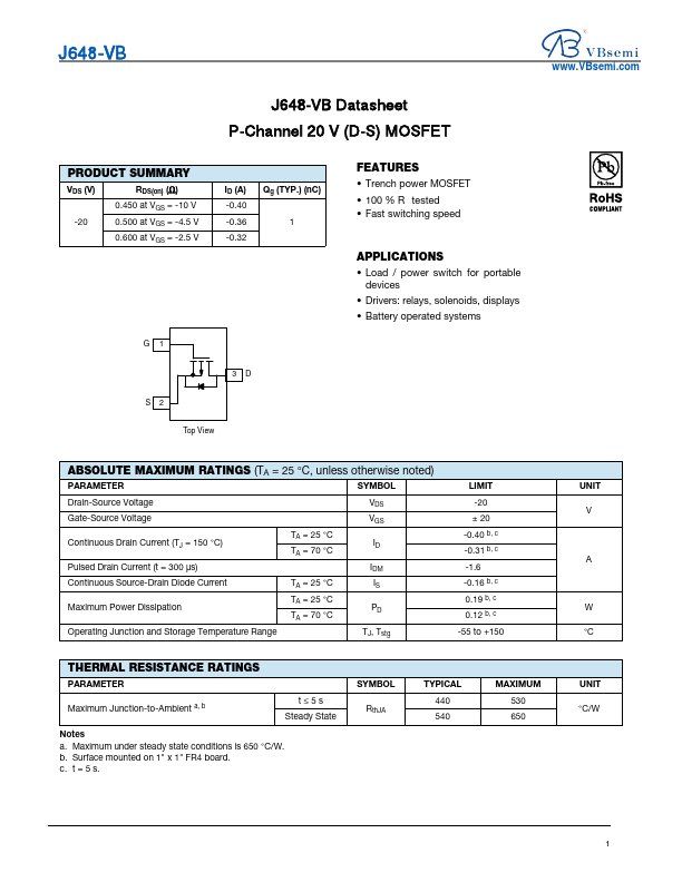 J648 Datasheet Preview