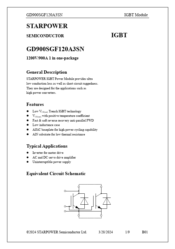 GD900SGF120A3SN Datasheet Preview