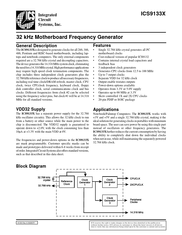 ICS9133X