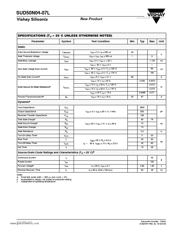 SUD50N04-07L