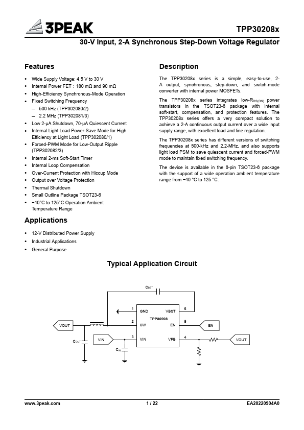 TPP302080 Datasheet Preview