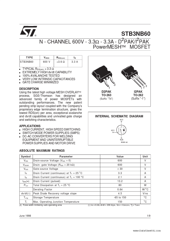 STB3NB60