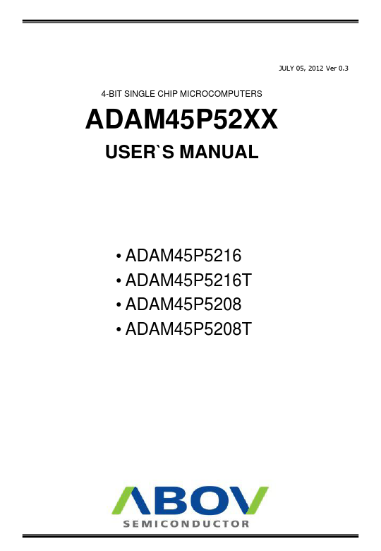 ADAM45P5208 datasheet page 1 preview