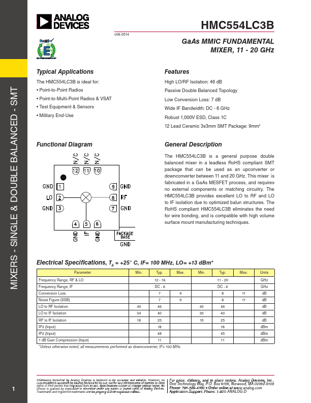 HMC554LC3B