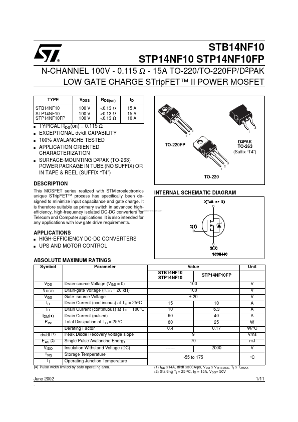 STB14NF10