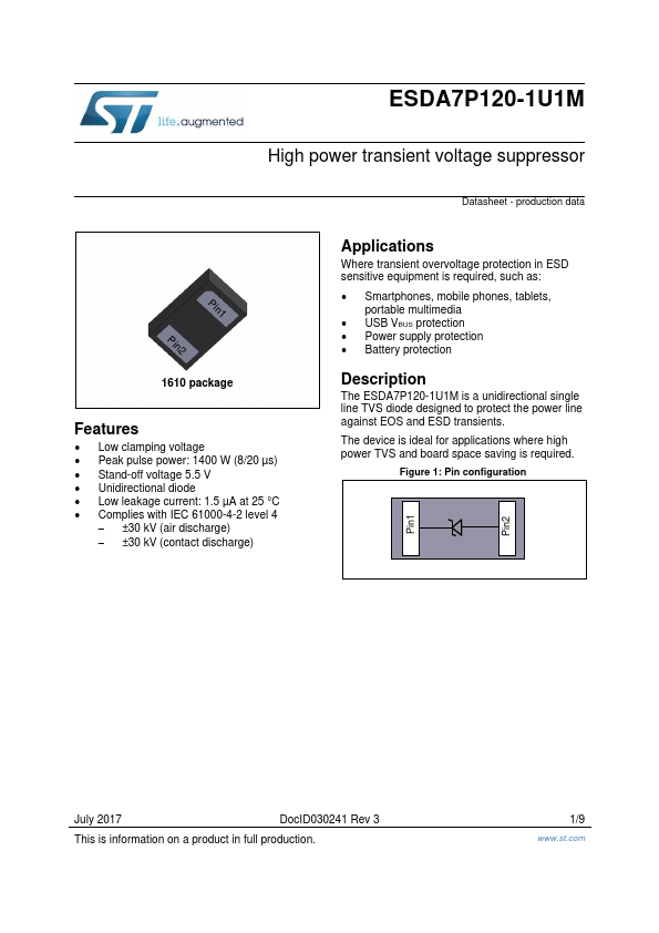 ESDA7P120-1U1M