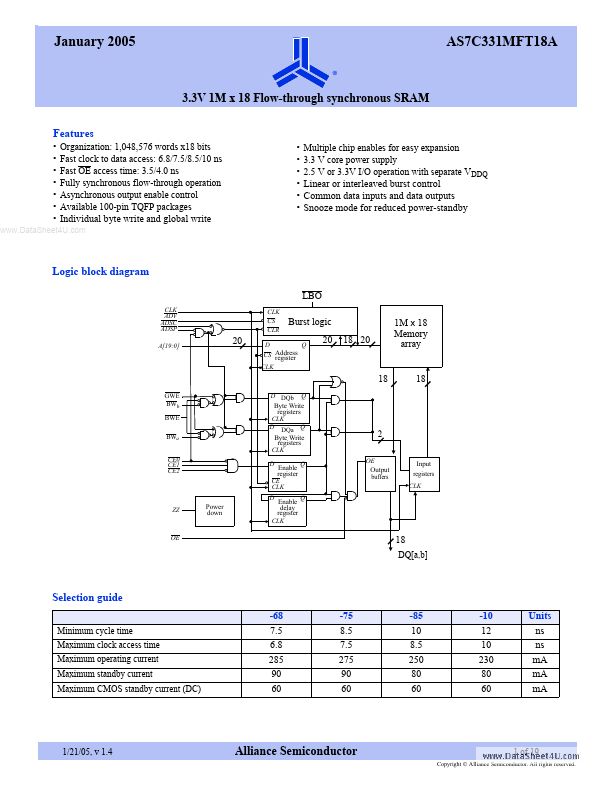 AS7C331FT18A