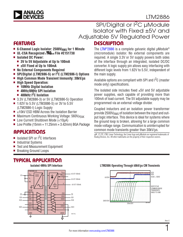 LTM2886 Datasheet Preview