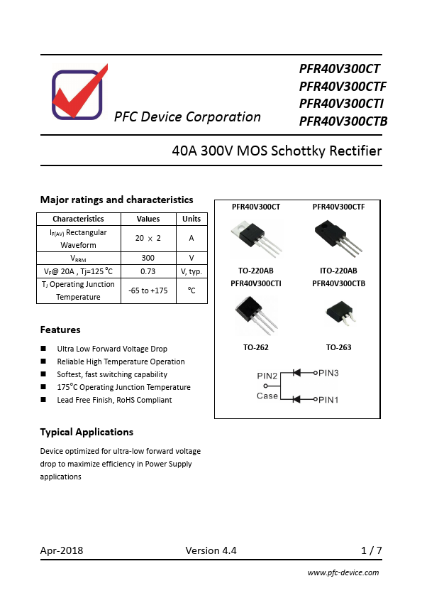 PFR40V300CTB