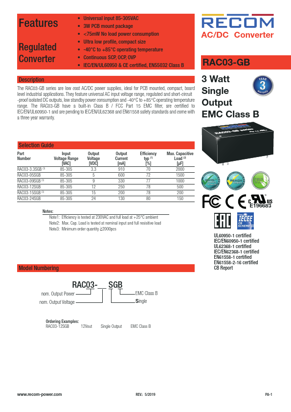 RAC03-24SGB