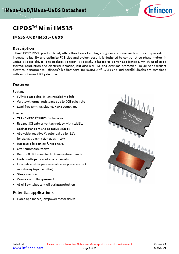 IM535-U6D Datasheet Preview