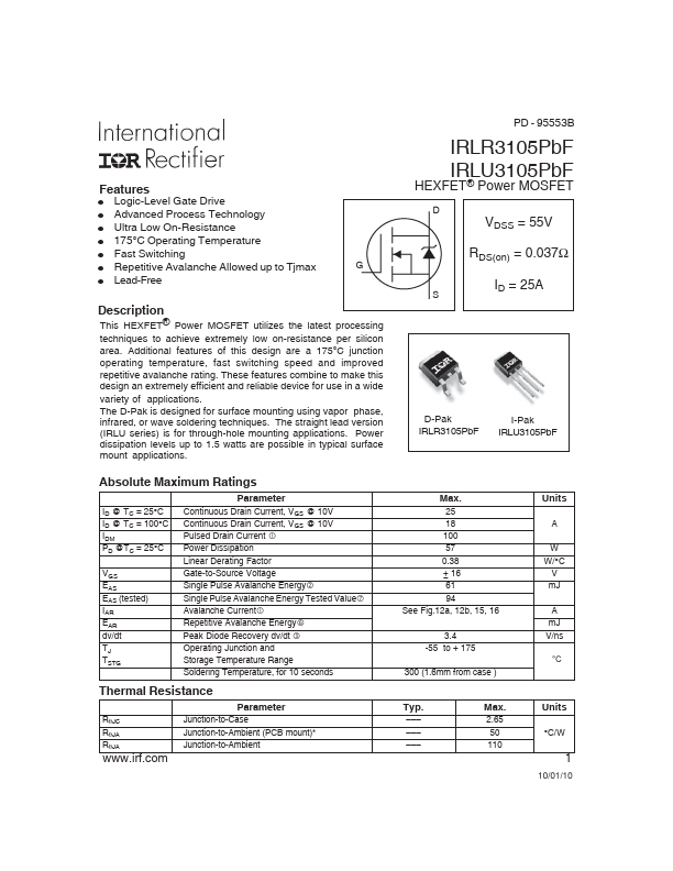 IRLU3105PBF