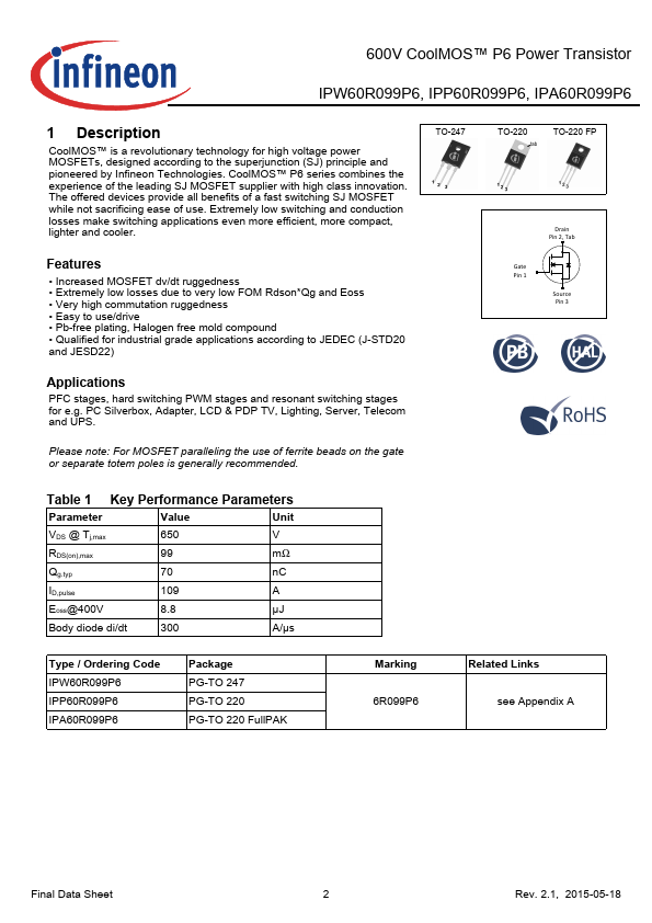 IPP60R099P6