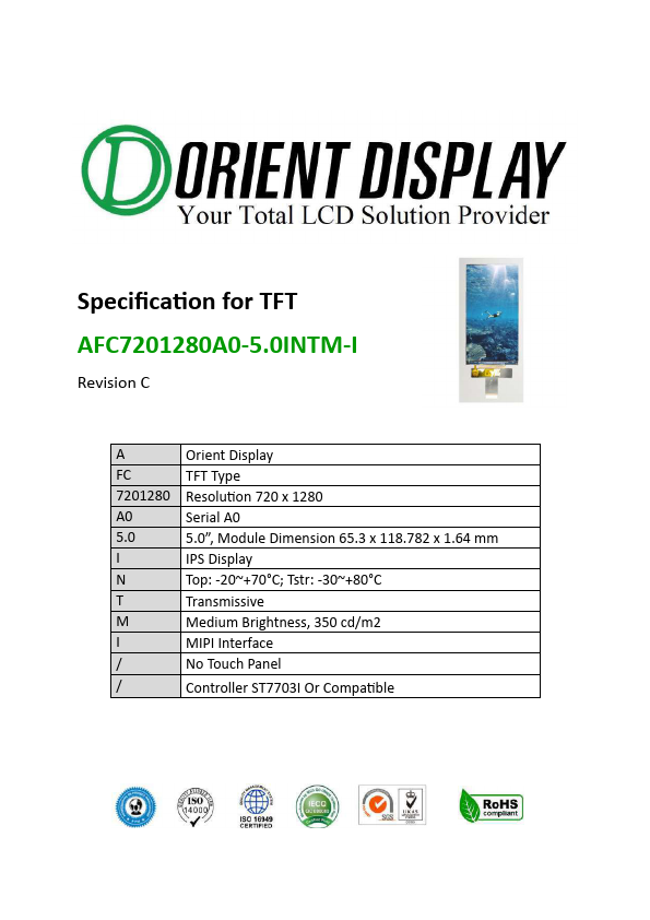 AFC7201280A0-5.0INTM-I Datasheet Preview