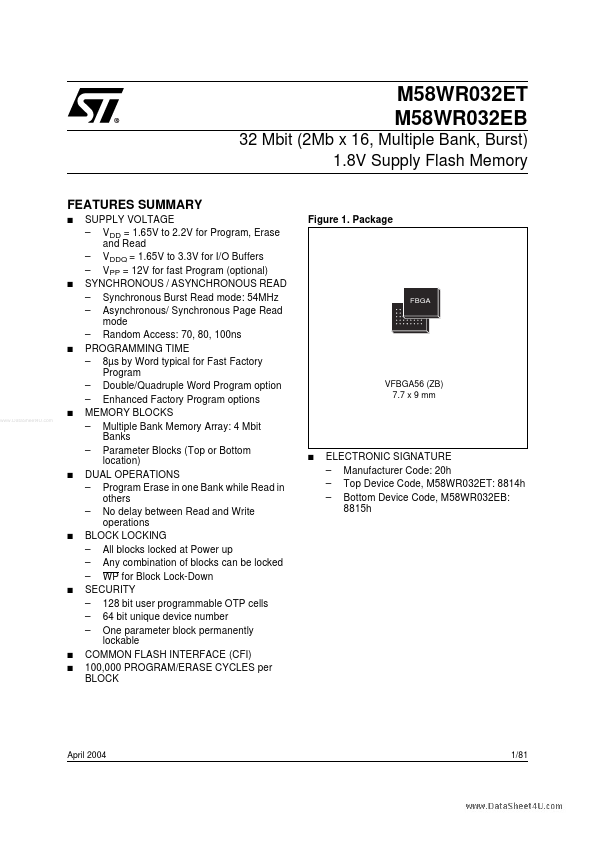 M58WR032EB