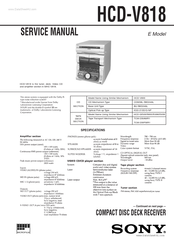 HCD-V818