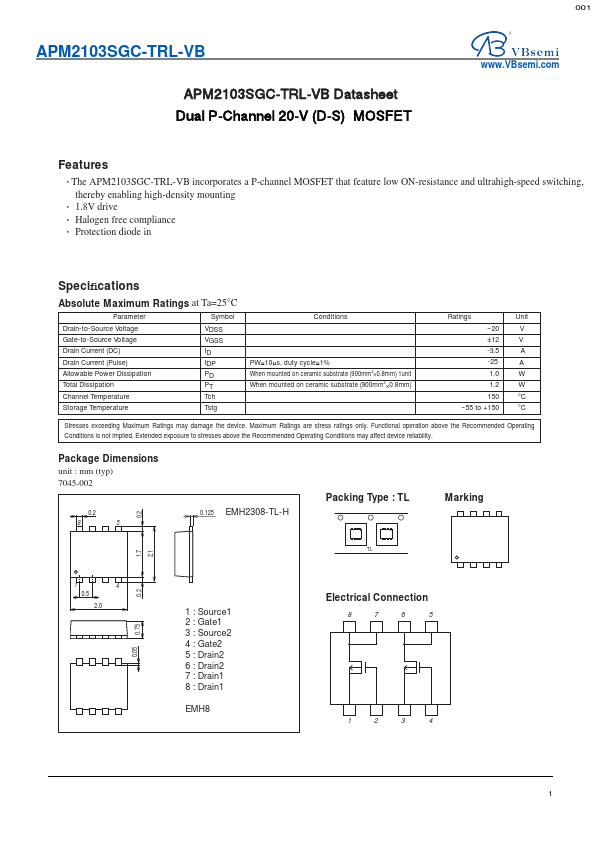 APM2103SGC-TRL Datasheet Preview