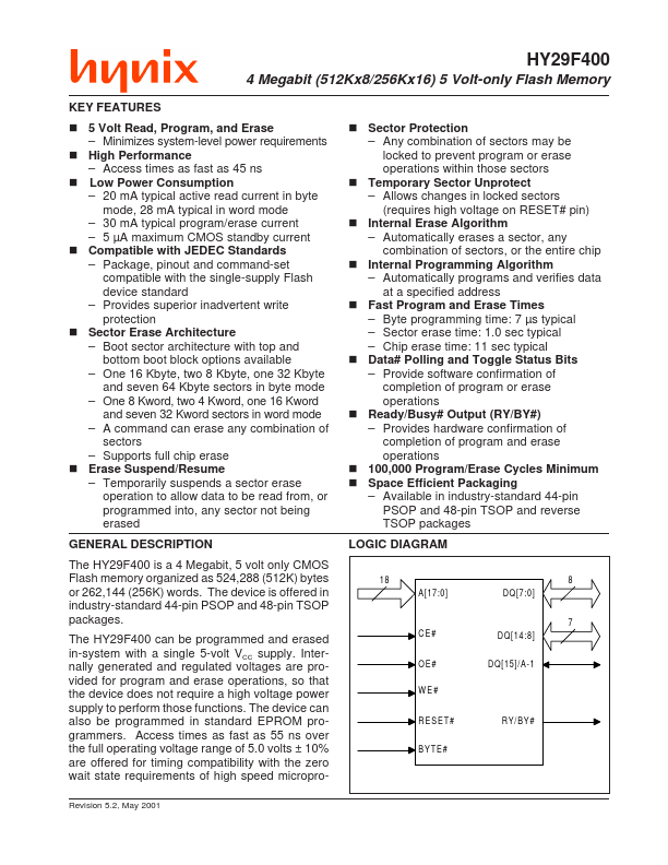 HY29F400TR45