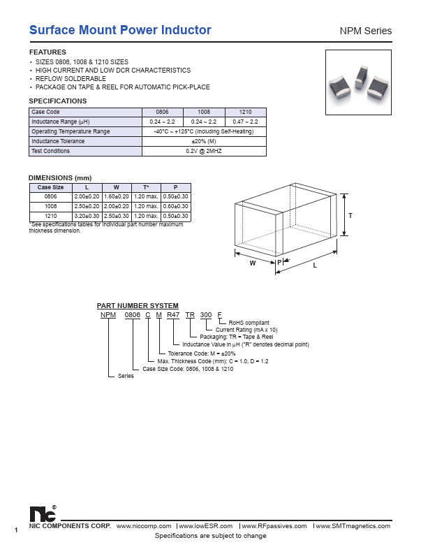 NPM0806DMR68TR260F