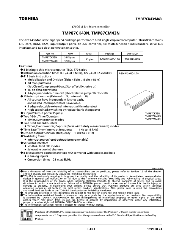 TMP87CM43N