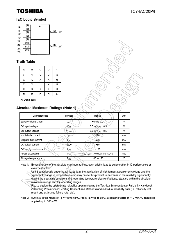 TC74AC20F