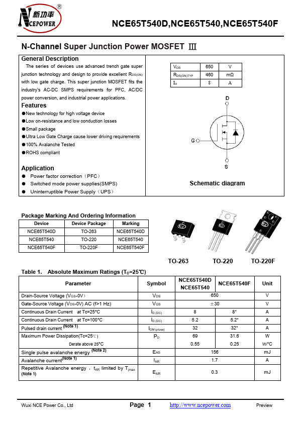 NCE65T540F