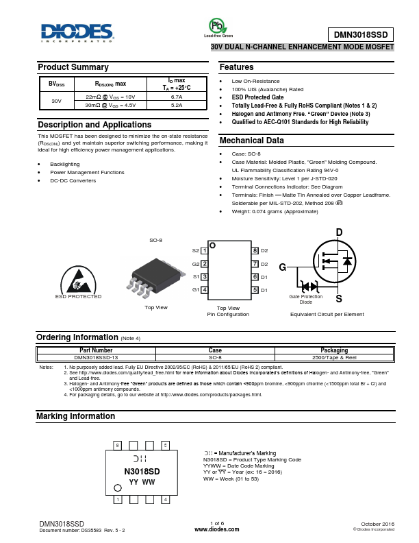 DMN3018SSD