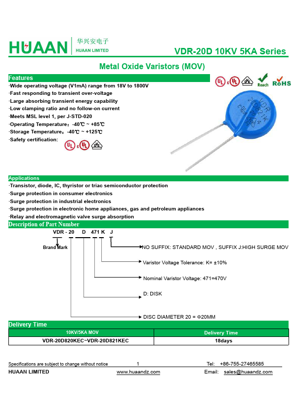 VDR-20D561KEC