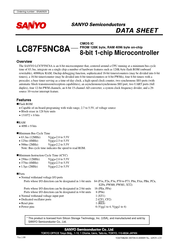 LC87F5NC8A