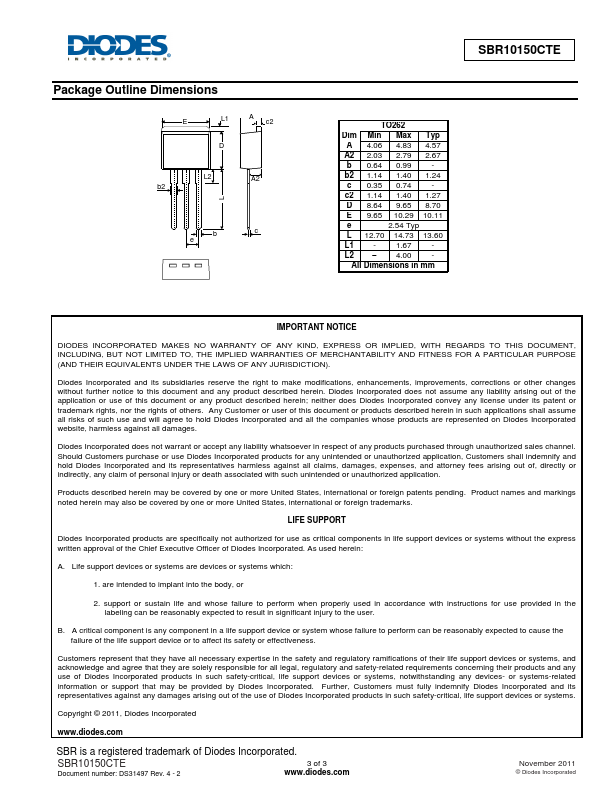 SBR10150CTE