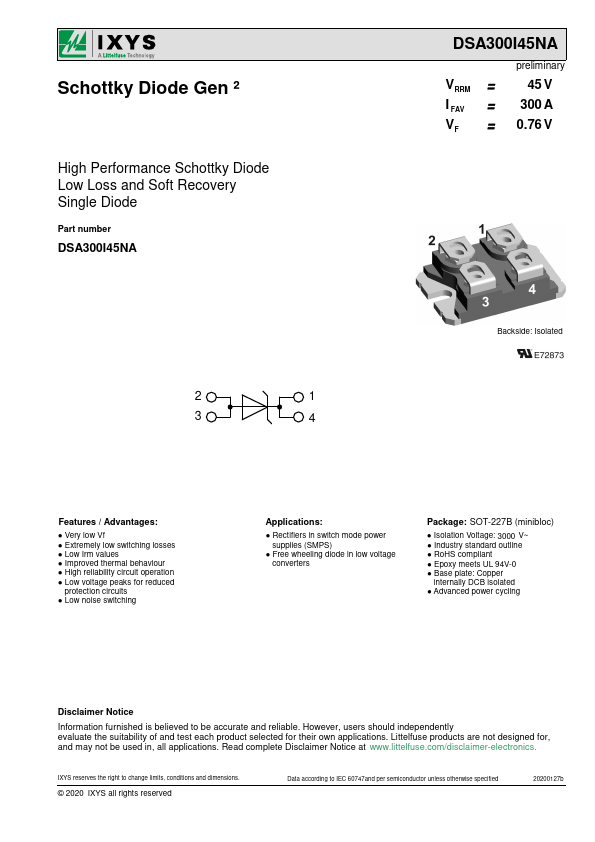 DSA300I45NA Datasheet Preview