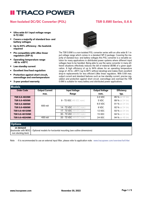 TSR0.6-4850WI