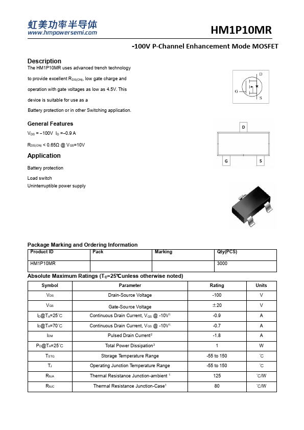 HM1P10MR Datasheet Preview