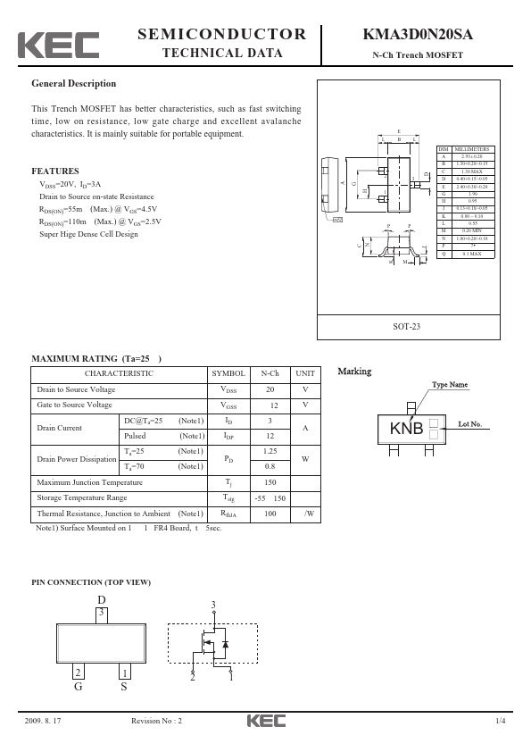 KMA3D0N20SA Datasheet Preview