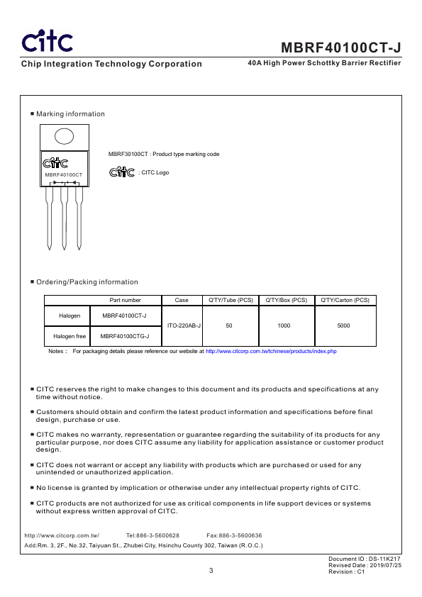 MBRF40100CT-J