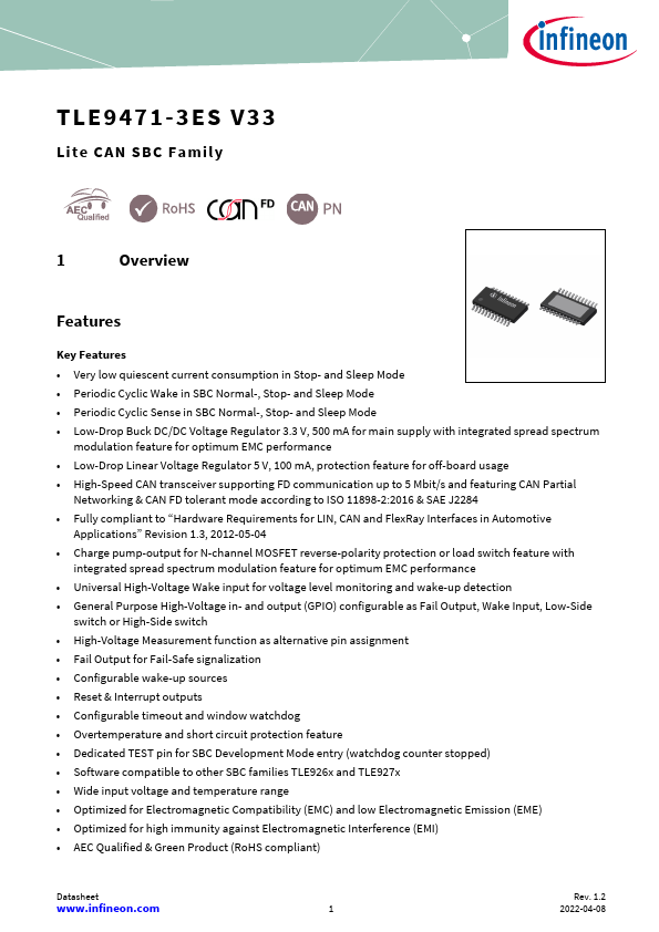 TLE9471-3ESV33 Datasheet Preview