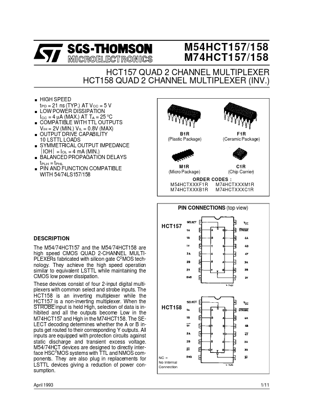 M54HCT158