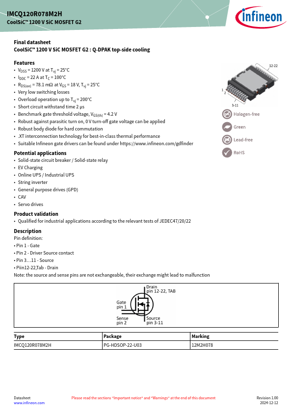 IMCQ120R078M2H Datasheet Preview