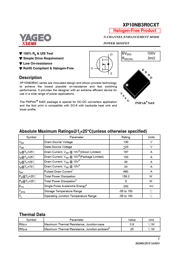 XP10NB3R0CXT Datasheet Preview