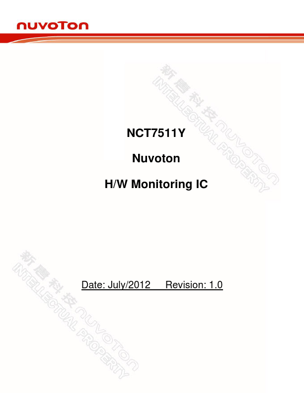 NCT7511Y datasheet page 1 preview