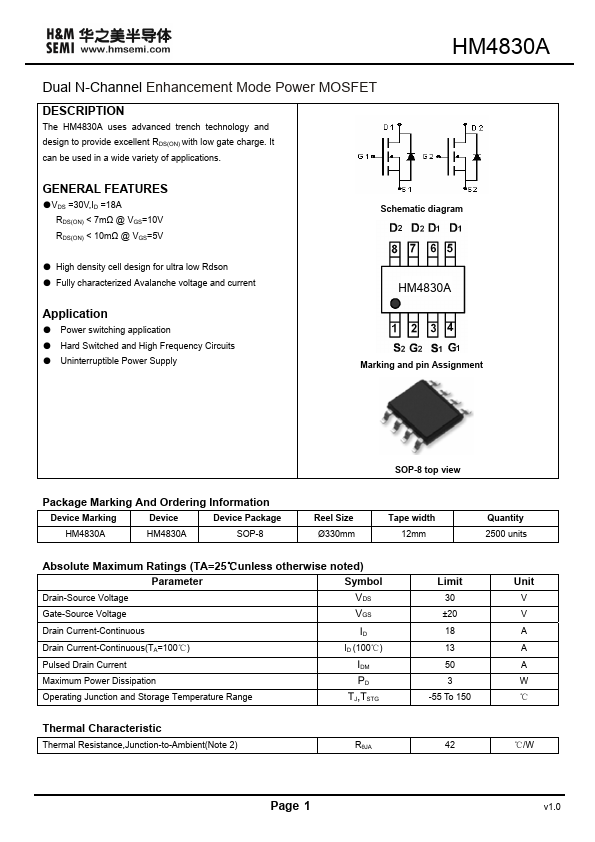 HM4830A Datasheet Preview